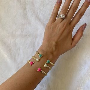 Kendra Scott gold cuff bracelets, set of 3